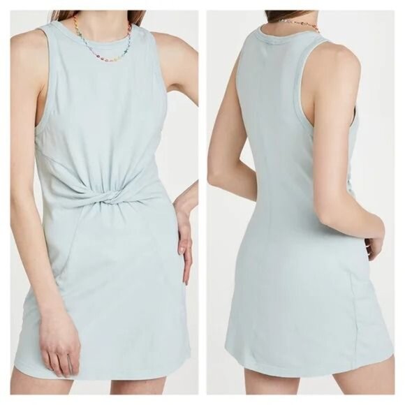 L*SPACE Seaview Mini Dress - Sky Blue |sz Medium | Sleeveless Beach Coverup - Picture 1 of 12
